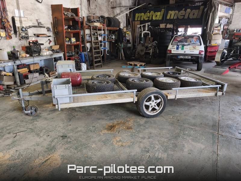 REMORQUE PORTE AUTO 1000 KG avec carte grise TBE